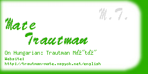 mate trautman business card
